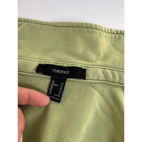 Forever 21 Ruby Shirt Jacket Womens XS Green Thick Fuzzy Lumber Jane - Picture 3 of 6